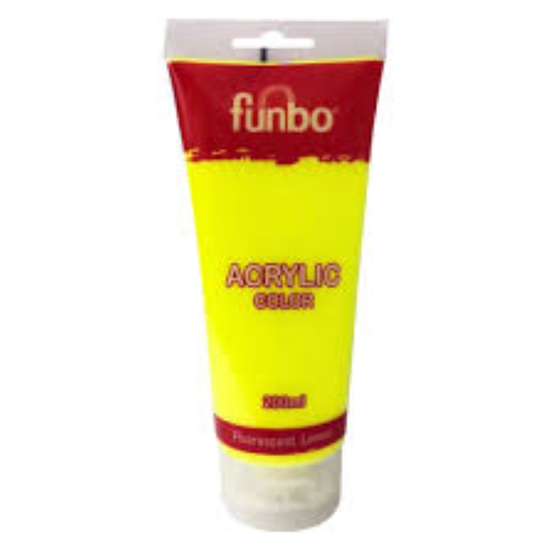 Funbo Acrylic TUBE 200ml 21 LEMON YELLOW FO-AC-200-021